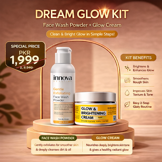 Glow Fusion Kit – Face Wash Powder + Glow Cream